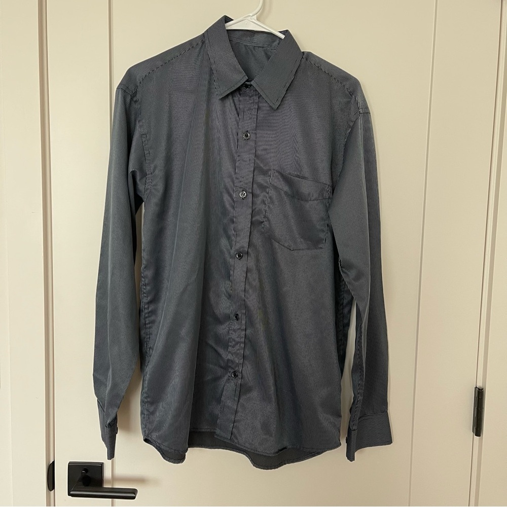 Classic Charcoal Button-Down Shirt